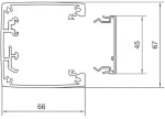 tehalit.DA200 Minikolumna jednostronna DA200-45 H=650mm biały