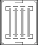 univers N Blok 300x250mm z szynami 4-pol. Cu 25x4mm 4x250A