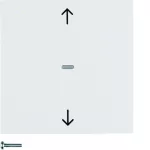 B.Kwadrat/S.1/B.3/B.7 KNX RF quicklink przycisk żaluzjowy, biały, połysk