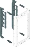 univers N Blok dla szyn zbior.poz. 60mm 3p. 3xNH00 listwowe 450x250 odejścia dół