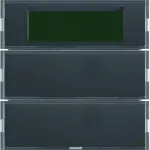 KNX system B.3/B.7 Przycisk 2-kr z reg. temp. i wyśw., do ram. alu i antracyt