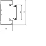 tehalit.BRP Kanał PVC podstawa 65x130, biały