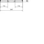 tehalit.UK Kanał do wylewki podłogowej 3-komorowy 340X28mm stal
