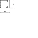 tehalit.LF Kanał elektroinstalacyjny PVC 60x60mm, biały