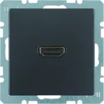 Q.x Gniazdo HDMI z przyłączem 90°, ant aks, lak