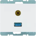 K.1 Gniazdo USB / 3,5 mm Audio biały