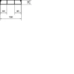 tehalit.UK Kanał do wylewki podłogowej 3-komorowy 190X38mm stal