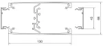 tehalit.DA200 Kolumna dwustronna DA200-45 z mech. rozporowym H=3,3-3,6m biały