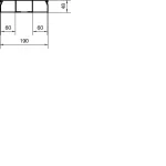 tehalit.UK Kanał do wylewki podłogowej 3-komorowy 190X48mm stal