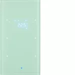 KNX TS Sensor dotykowy 2-kr z reg. temp., szkło, białe