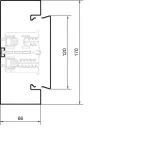 tehalit.BRS Podstawa 65x170mm pokrywa 120 stal biały