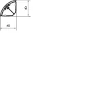 tehalit.EK Kanał narożnikowy 40040 L=2500mm biały