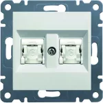 lumina Gniazdo komputerowe podwójne RJ45 kat.6 FTP, biały