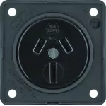 Integro Flow Gniazdo z uziemieniem "Australia", mechanizm, czarny