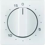 Q.1/Q.3 Płytka czołowa z pokrętłem regulacyjnym do łącznika czas 0-15 min, biały