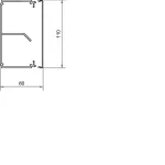 tehalit.LF Kanał elektroinstalacyjny PVC 60x110mm z przegrodą, jasnoszary