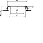tehalit.BK Kanał współpoziomy wanna stalowa BKWD 400x(60-100)mm stal