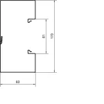 tehalit.BRS Podstawa 85x170mm stal biały