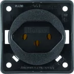 Integro Flow Gniazdo z uziemieniem "Szwajcaria" typ 13, mechanizm, czarny, mat