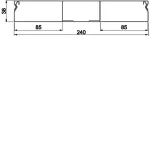 tehalit.UK Kanał do wylewki podłogowej 3-komorowy 240X38mm stal