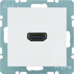 B.X/S.1 Gniazdo HDMI z przyłączem 90° biały