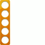 R.1 Ramka 5-krotna, akryl pomarańczowy przezroczysty/biały