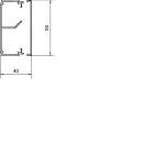 tehalit.LF Kanał elektroinstalacyjny PVC 40x90mm z przegrodą, jasnoszary
