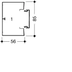 tehalit.GBA Podstawa 50x85mm alu anodyzowany