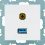 S.1/B.3/B.7 Gniazdo USB / 3,5 mm Audio biały