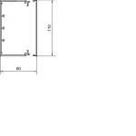 tehalit.LF Kanał elektroinstalacyjny PVC 60x110mm, jasnoszary