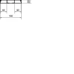 tehalit.UK Kanał do wylewki podłogowej 3-komorowy 190X28mm stal