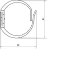 tehalit.VK flex 40 Kanał grzebieniowy L=500mm samoprzylepny jasnoszary
