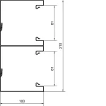 tehalit.BRS Podstawa 100x210mm, 2 komory, stal biały