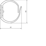 tehalit.VK flex 40 Kanał grzebieniowy L=500mm jasnoszary