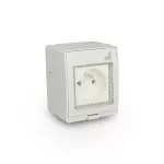 Gniazdo pojedyncze natynkowe GPN IP55 "AQUA55" szare