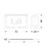 MZGEL72 Mufa z żelem / 72*40*24mm GELEBOX, IPX8, 0,6/1kV zielona