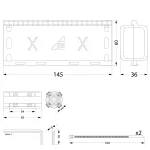 MZGEL146 Mufa z żelem / 146*60*36mm GELEBOX, IPX8, 0,6/1kV + złącze kablowe 4x1,5-6mm² czarna