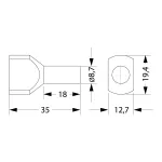 Końcówka tulejkowa izolowana HI 2x16,0/18-zo żółta (100 szt.) Al/Cu
