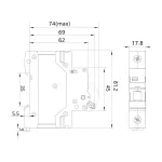 Rozłącznik DL 1P 63A FR/63A/1P biały