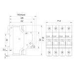 Rozłącznik DL 4P 100A FR/100A/4P biały