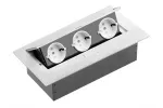 PRZEDŁUŻACZ BIURKOWY 3X GNIAZDO SCHUKO, KABEL 1,5m, BIAŁY