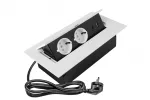 GNIAZDO MEBLOWE 2x GNIAZDO SCHUKO, USB A+C, KABEL ZASILAJĄCY Z WTYCZKĄ, BIAŁY