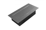 GNIAZDO MEBLOWE 2x GNIAZDO Z UZIEMIENIEMIENIEM, USB A+C, KABEL ZASILAJACY Z WTYCZKĄ, ALUMINIUM