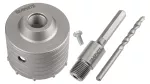 Otwornica widiowa 80 mm z adapterem HEX oraz wiertłem pilotującym