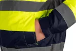 Kurtka robocza ostrzegawcza 3w1, ocieplana, żółto-granatowa, rozmiar S