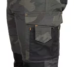 Spodnie robocze Mix&Match, Canvas, wzmocnienia z Cordury, zielone moro, rozmiar S