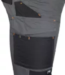 Spodnie robocze Mix&Match, Canvas, wzmocnienia z Cordury, szaro-czarne, rozmiar XS