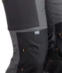 Spodnie robocze Mix&Match, Canvas, wzmocnienia z Cordury, szaro-czarne, rozmiar XS