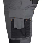 Spodnie robocze Mix&Match, Canvas, wzmocnienia z Cordury, szaro-czarne, rozmiar XS