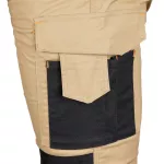 Spodnie robocze Mix&Match, Canvas, wzmocnienia z Cordury, beżowo-czarne, rozmiar L